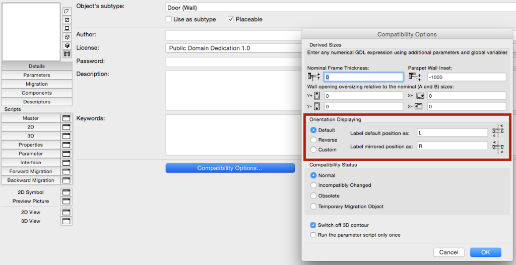 Additional parameters. Additional parameters